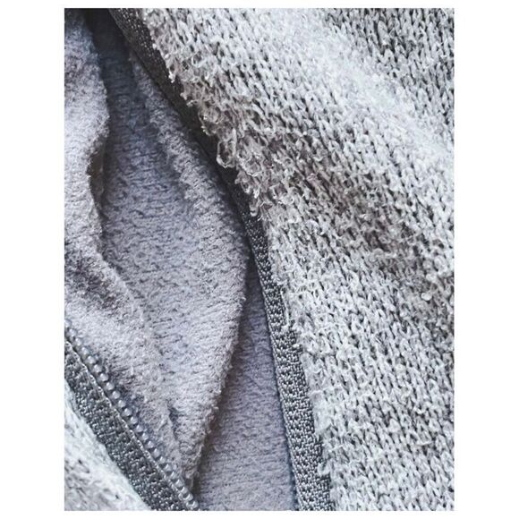 Avalanche Grey Women’s Cozy Athletic Running Sweatshirt Full Zip Jacket SZ XL - Picture 7 of 7